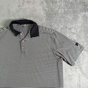 Peter Millar Summer Comfort Striped Polo Golf Shirt Mens XL Black White REF polo